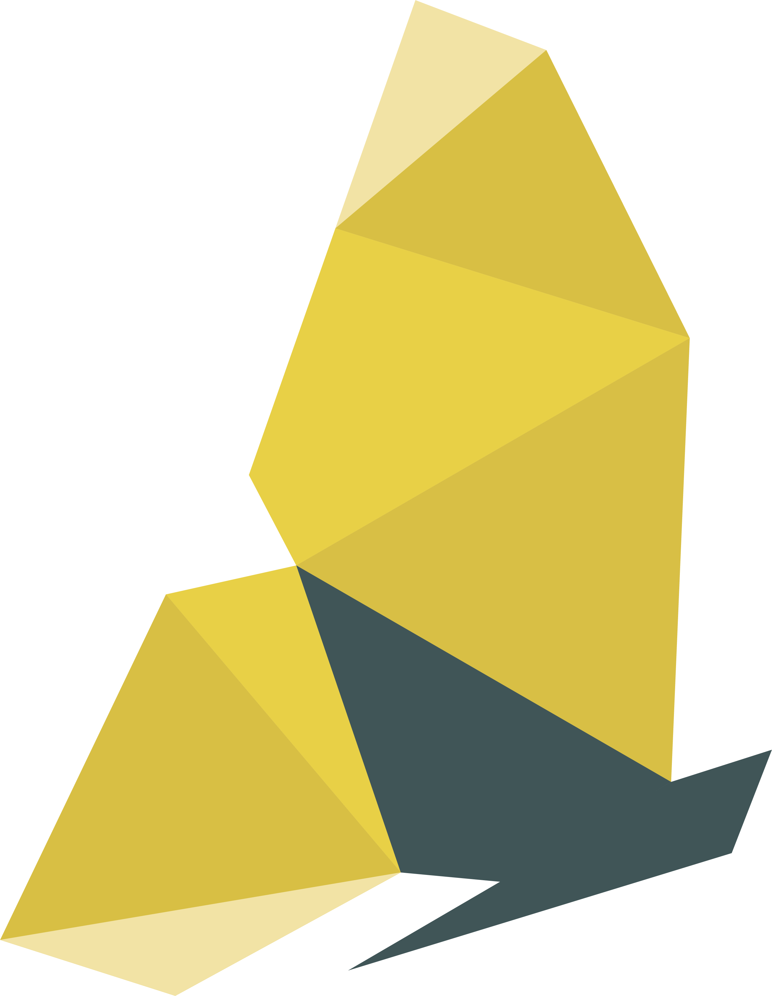 Butterfly project logo mark, yellow-green version.