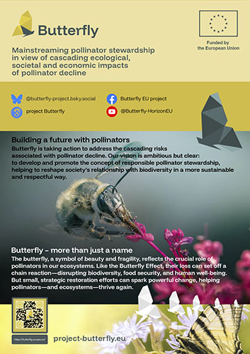 This image shows a promotional leaflet for the Butterfly Project. Two versions of the flyer are available to download below, one for print and one for digital use.